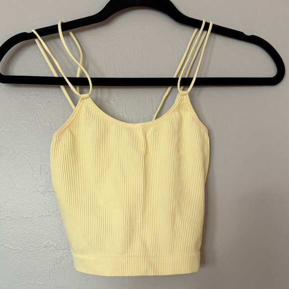 Yellow Ribbed Camisole Top - Picture 1 of 3